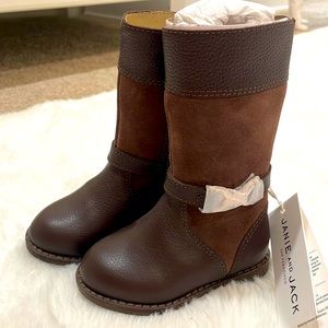 Janie and Jack brown riding boots size 4
